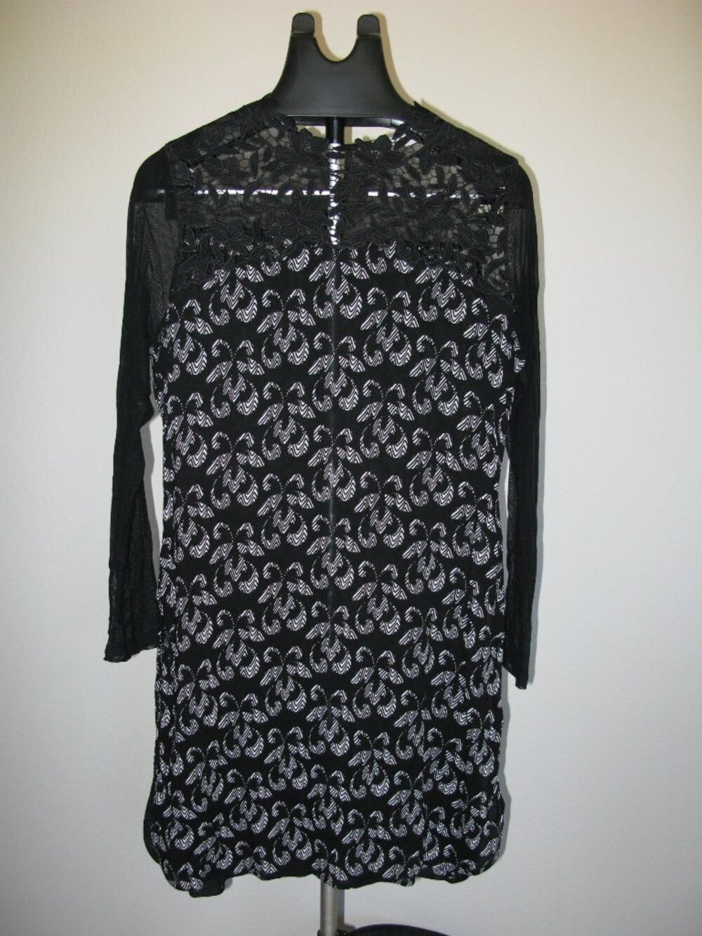 Anne Fontaine Black Lace Tunic Size 42